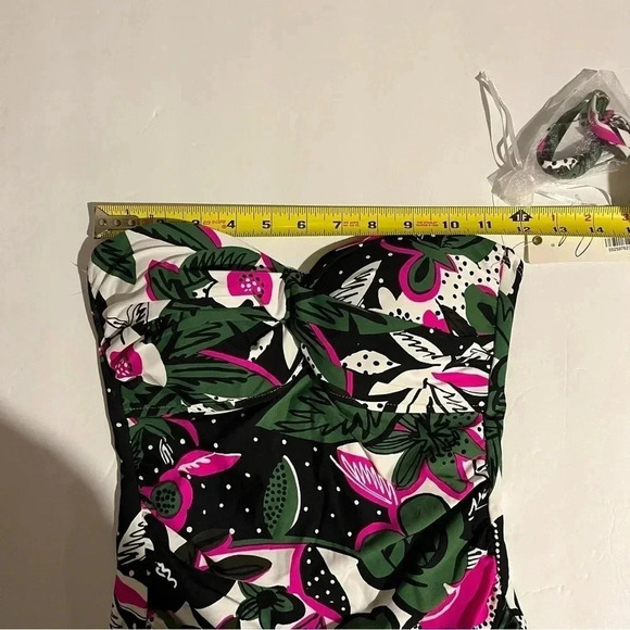 Anne Cole Womens Floral Sleeveless Halter Strap Pull-On One Piece Swimsuit NWT 6 - Picture 8 of 11